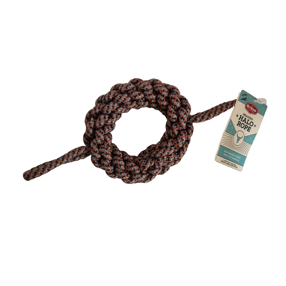 Mutt Nation Fueled By Miranda Lambert Large Braided Halo Rope Dual Tug Handles